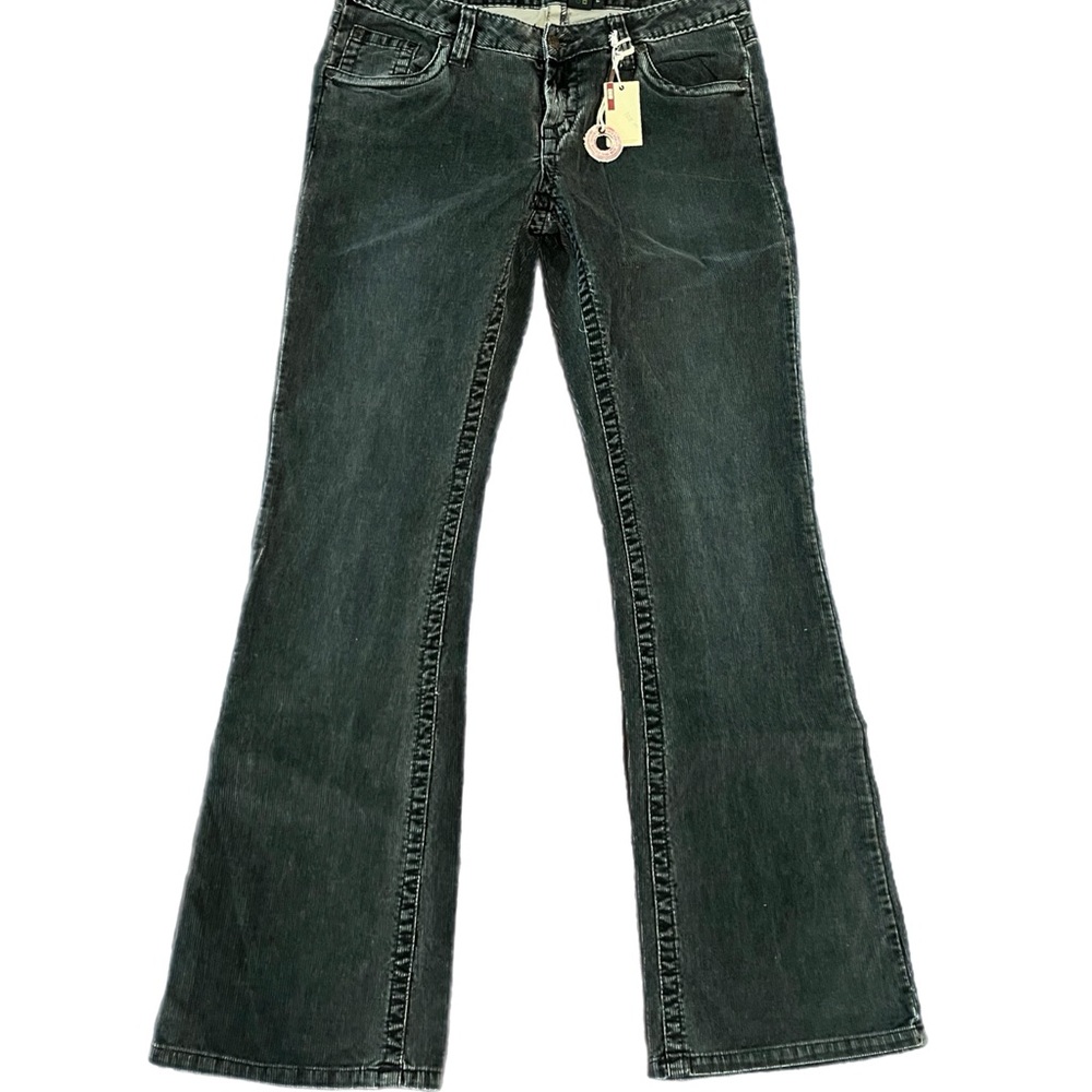 Buffalo David Bitton Dark Gray Corduroy Flare Jeans